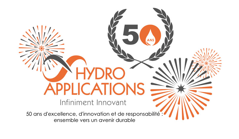 Logo 50 ans hydro applications lagord